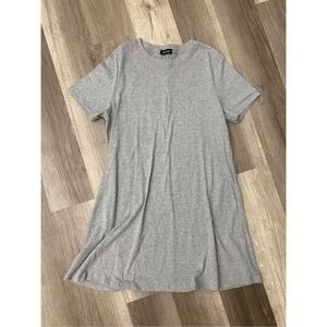 Bloom Chic Gray Waffle-Knit Short Sleeve Dress, Size 1XL / US 14
